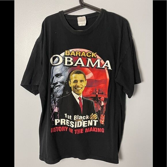 Obama t shirt first black President 2XL vintage - Picture 1 of 4